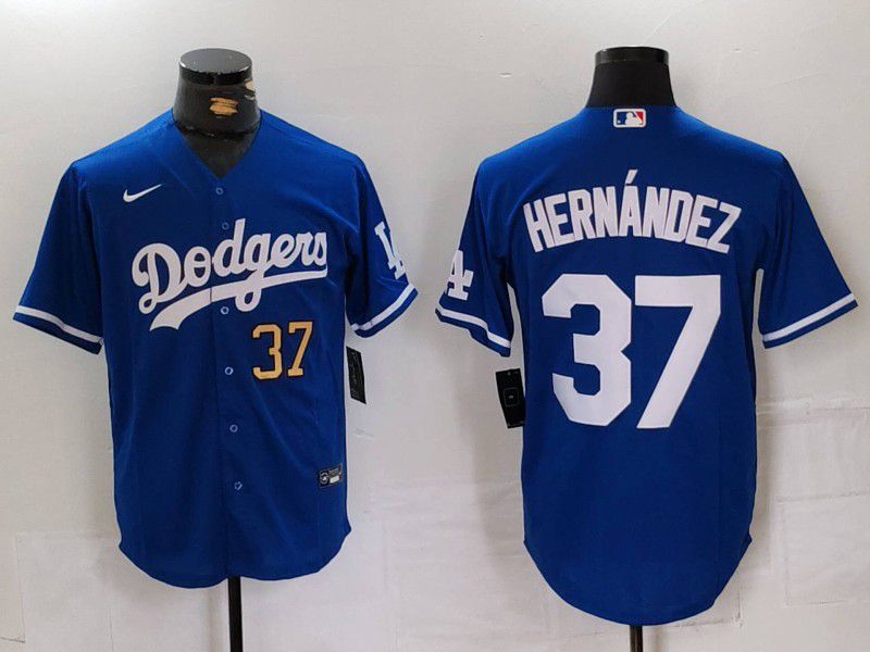 Men Los Angeles Dodgers #37 Hernandez Blue Nike Game 2024 MLB Jersey style 7241->los angeles dodgers->MLB Jersey